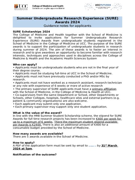 Summer Undergraduate Research Experience Opportunities