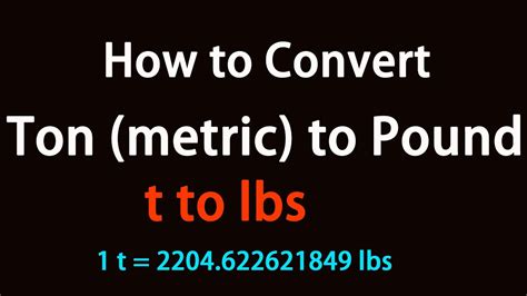 T To Lbs Metric Tons To Pounds Converter Convertonline Org