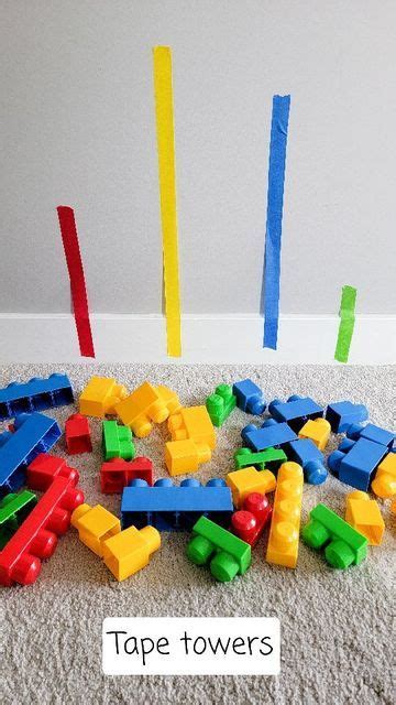 Tape Towers Toddler Learning Activities Preschool Learning