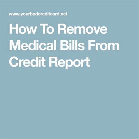 Template To Remove Medical Bills From Credit Report Fill Online
