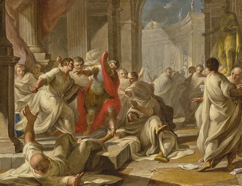 The Assassination Of Julius Caesar Painting By Mariano Rossi Fine Art