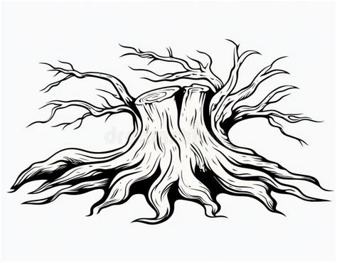 The Biblical Holiday Tree A Black And White Depiction