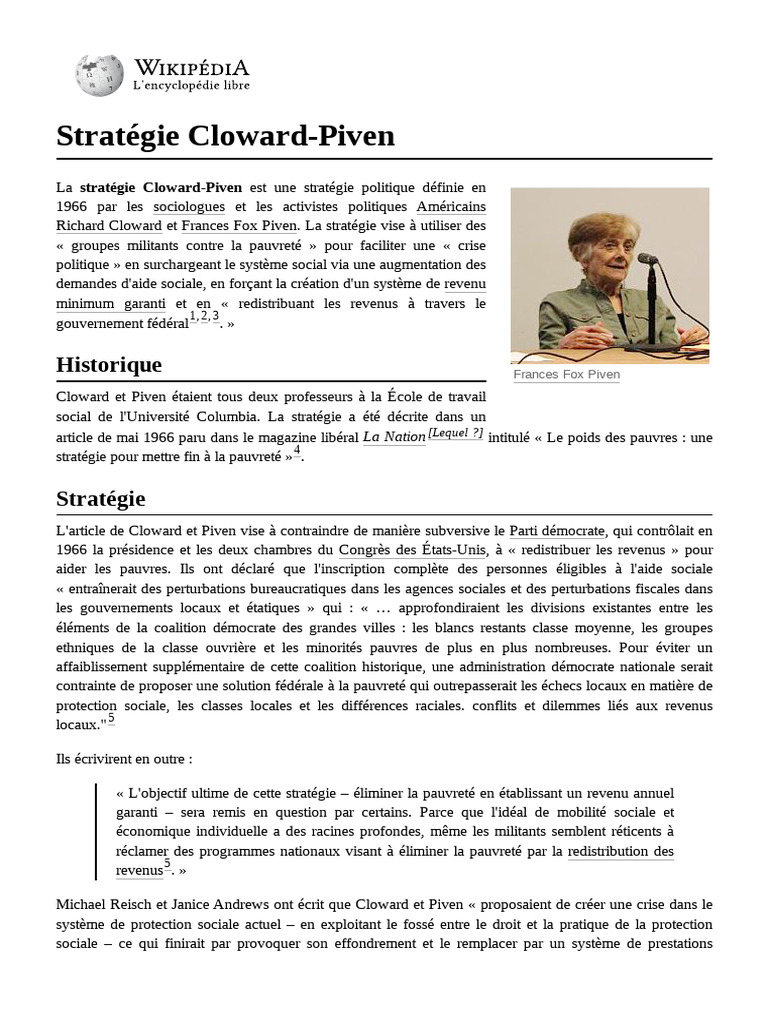 The Cloward Piven Strategy Defined Prepper Grizz Survival Prep