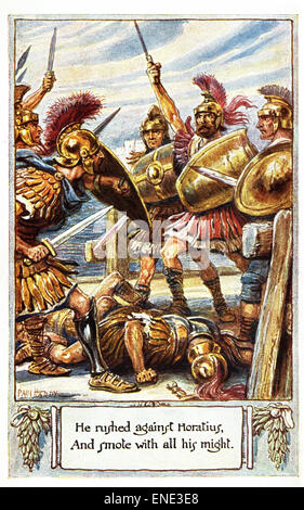 The Etruscans Were Stopped At The Pons Sublicius By Horatius And Stock