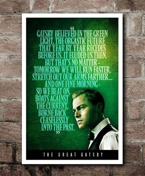 The Great Gatsby Green Light Quote Poster Etsy