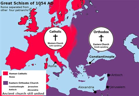 The Great Schism Of 1054 And The Split Of Christianity