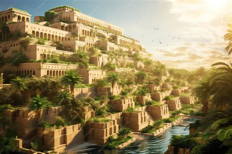 The Hanging Gardens Of Babylon One Of Seven Wonders Of The Ancient