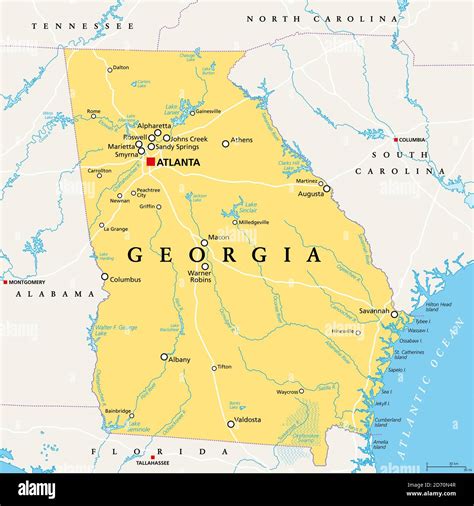 The Largest Cities In Georgia Stock Photo Alamy