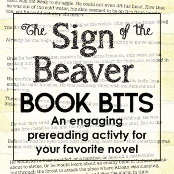 The Sign Of The Beaver Book Bits Teacher Thrive Pre Reading