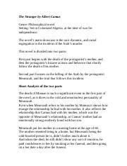 The Stranger Analysis The Complete 9 Absurd Pages Doc The Stranger