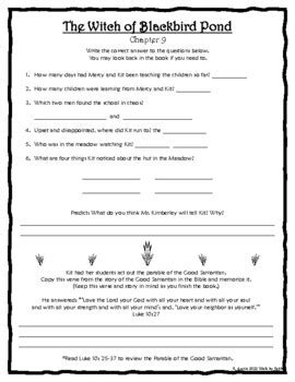 The Witch Of Blackbird Pond Novel Study By Walk By Faith Tpt