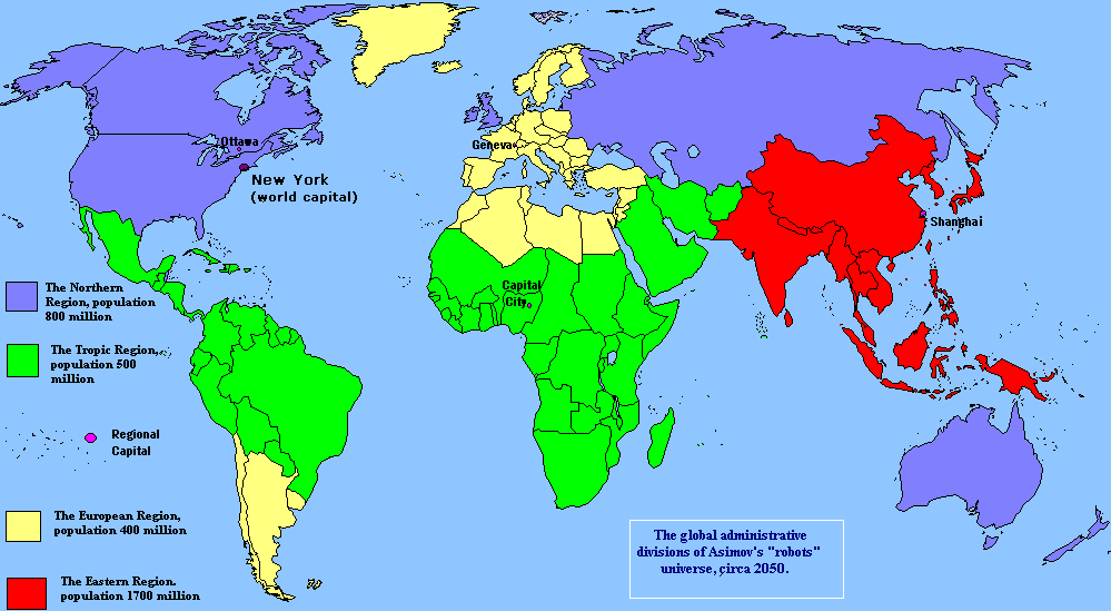 The World Divided Into Four Regions According To Maps On The Web