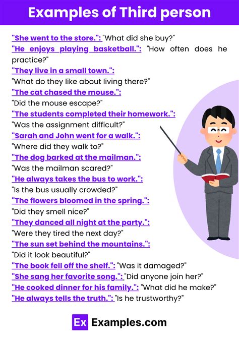 Third Person Explanation And Examples