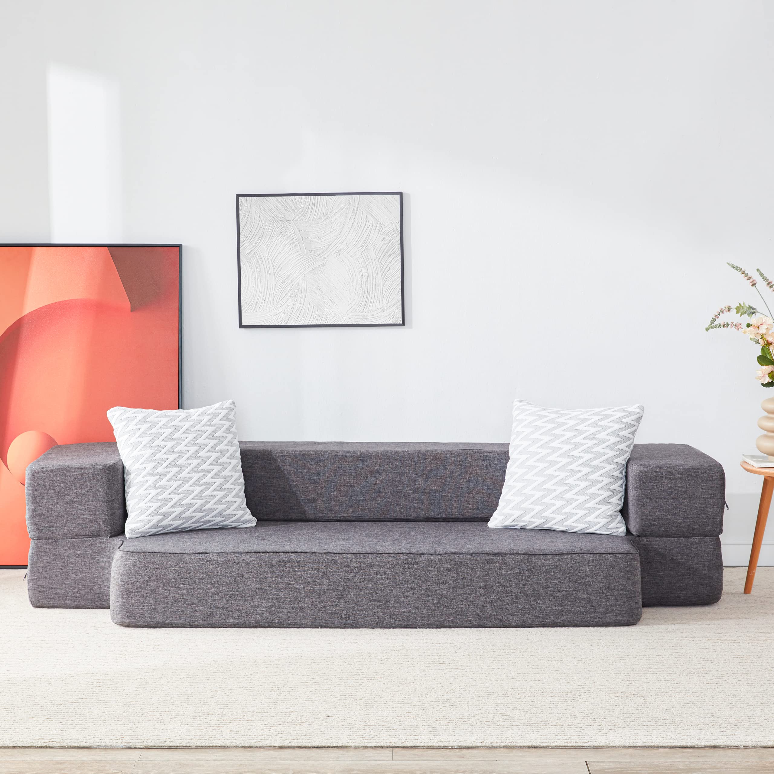 This Ottoman Turns Into A Bed Fold Out Beds Guest Bed Living Room