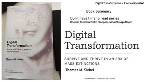 Thomas Siebel Digital Transformation Book Summary Pietro Stopponi Ppt