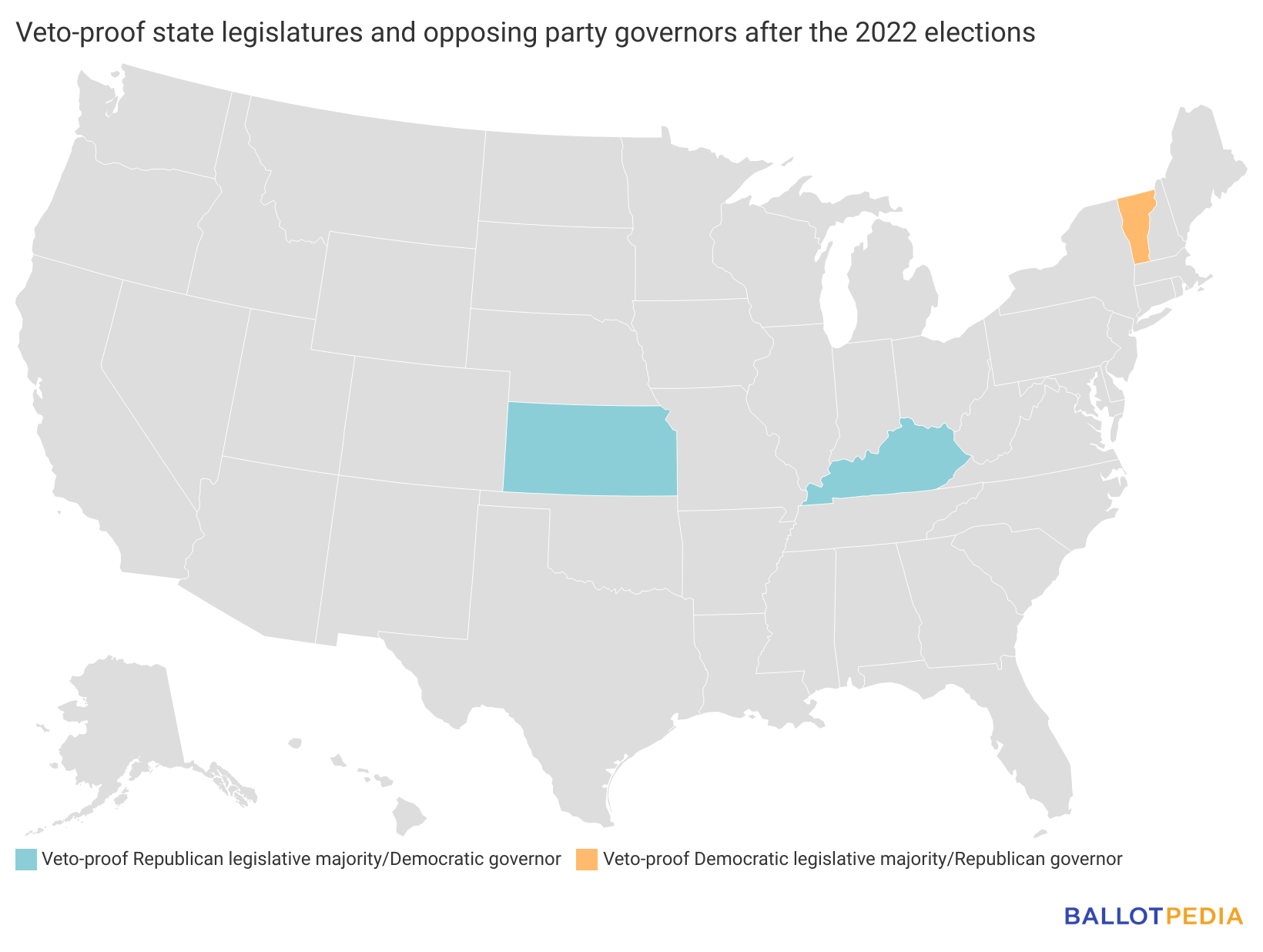 Three States To Have Veto Proof Legislative Majority And Governor Of