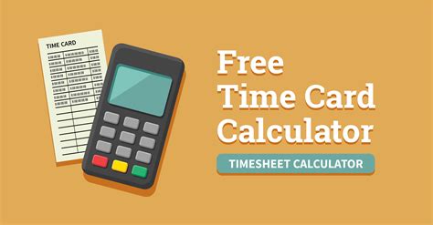 Time Card Calculator Free Timesheet Or Time Clock Calculator