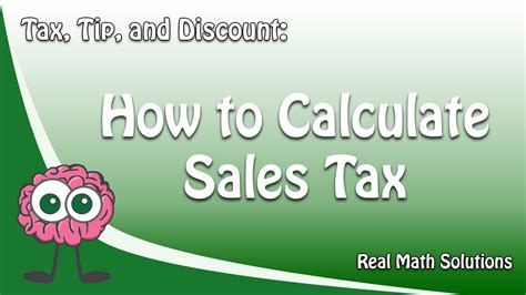 Tip Sales Tax Finding Tip And Sales Tax Youtube