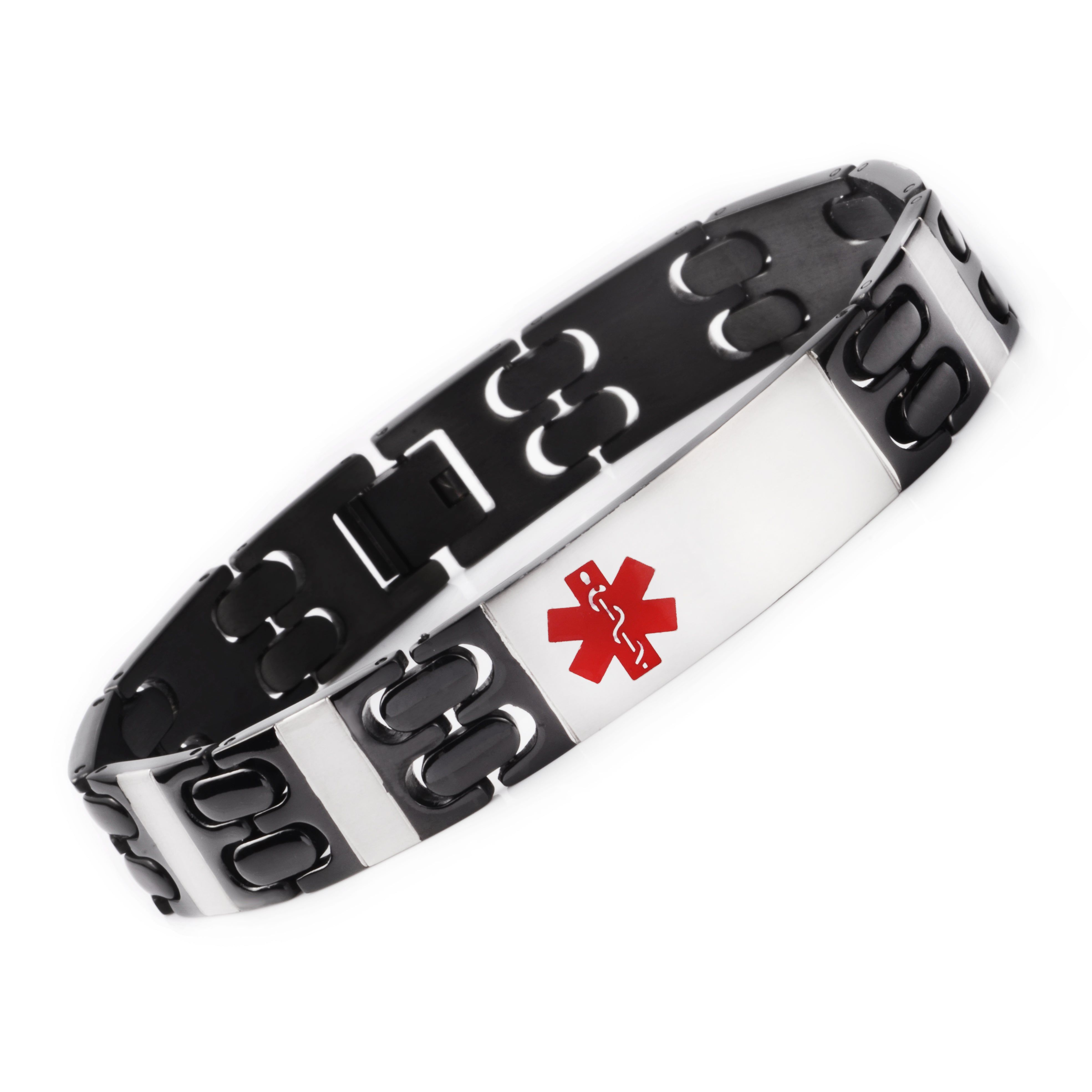 Titanium Medical Id Bracelets For Men Free Engraving Emergency Medical