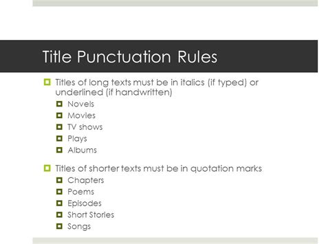 Title Punctuation What Patterns Do You Notice Ppt Download