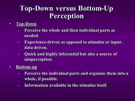 Top Down Versus Bottom Up Perception Ppt Video Online Download