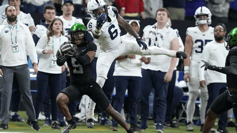 Top Ranked Oregon Outlasts Penn State For Big Ten Title First Round