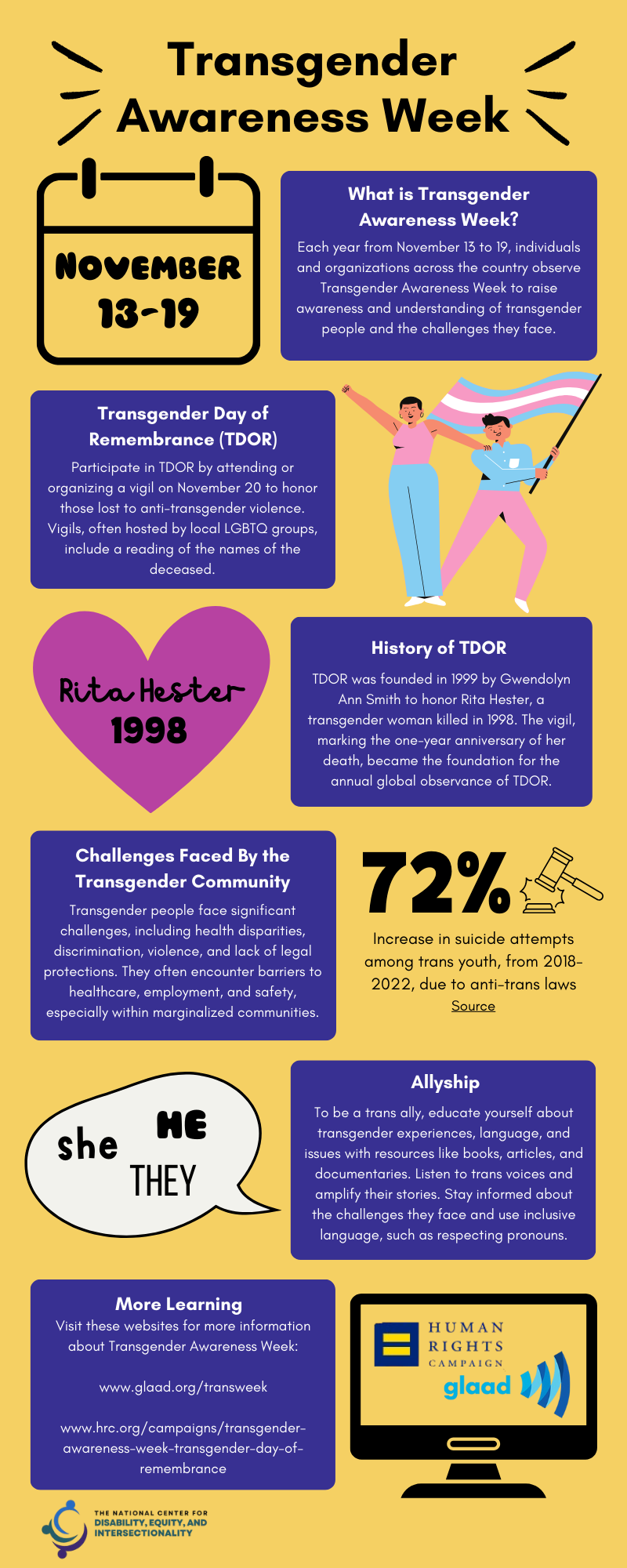 Transgender Awareness Week Template Postermywall