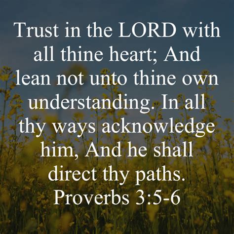 Trust In The Lord With All Thine Heart And Lean Not Into Thine Own