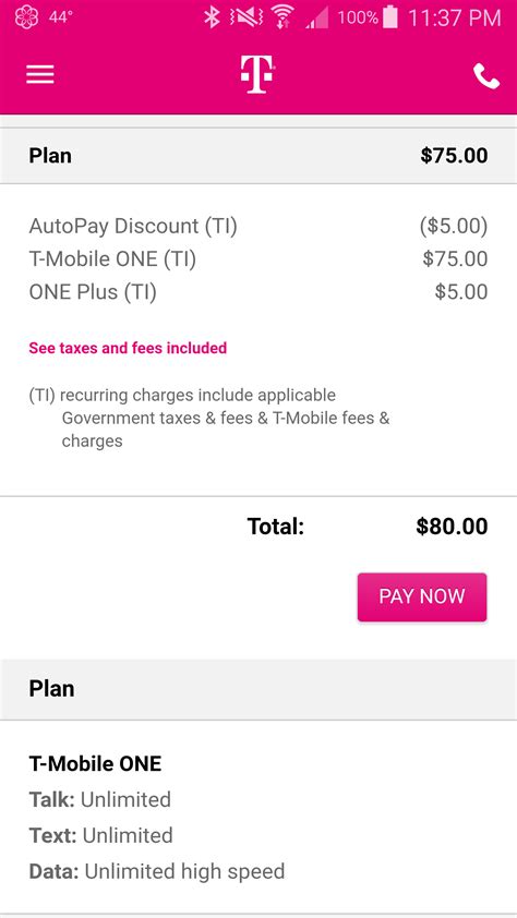 Trying To Understand T Mobile Math I Am Expecting To Pay 75 For T