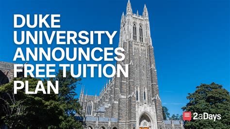 Tuition Fees At Duke University Including Predicted Increases