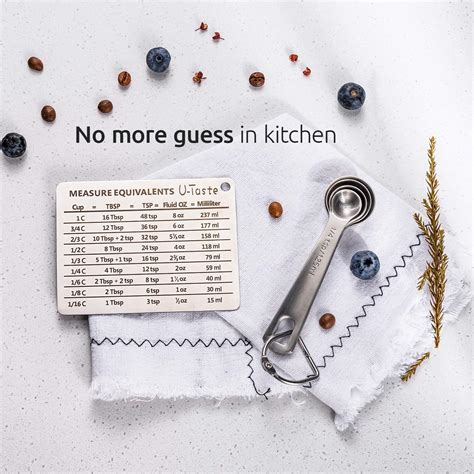 U Taste Professional Measurement Conversion Chart Refrigerator Magnet