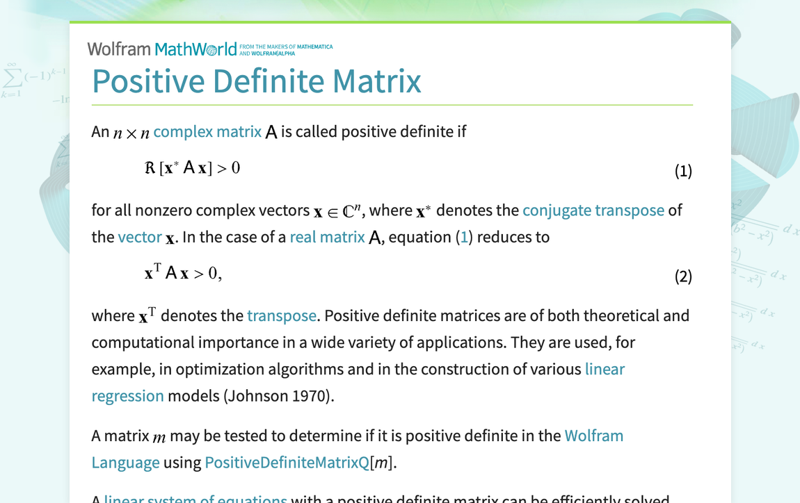Understanding Positive Definite Matrices