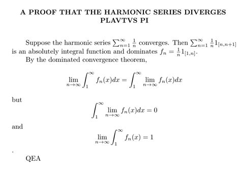 Understanding The Proof For The Divergence Of The Harmonic Series