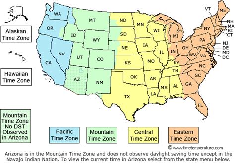 United States Time Zone Map Sunset Learning Institute