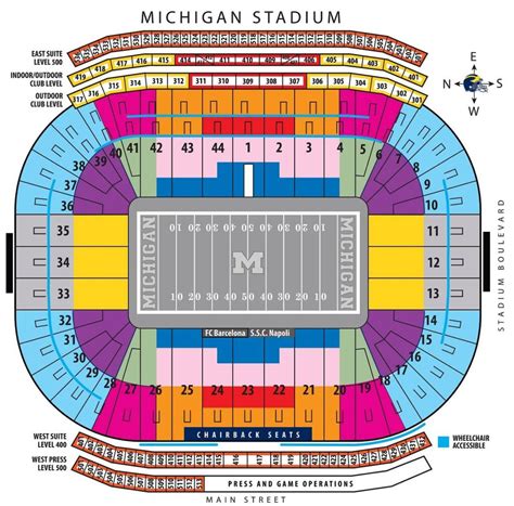 University Of Michigan Football Stadium Seating Chart Rows