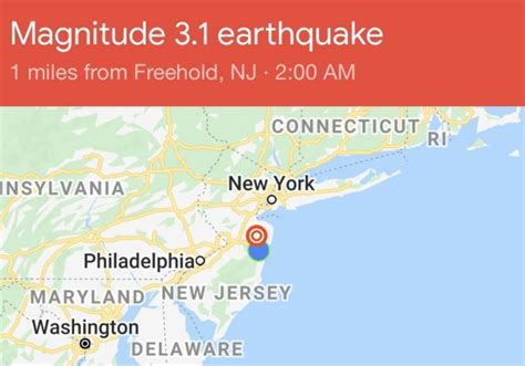 Usgs Reports Magnitude 3 1 Earthquake In New Jersey Nbc New York