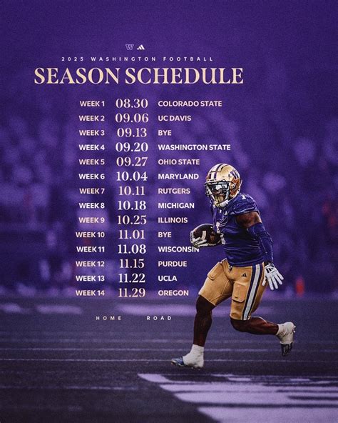 Uw Football Schedule 2025 Today Line J Poulsen