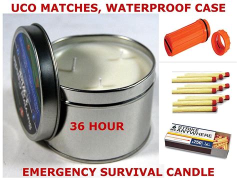 Vas Emergency Disaster Survival Candle Kit 36Hr Candle Details