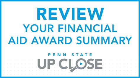 View Your Financial Aid Award Video 8541 Penn State Beaver