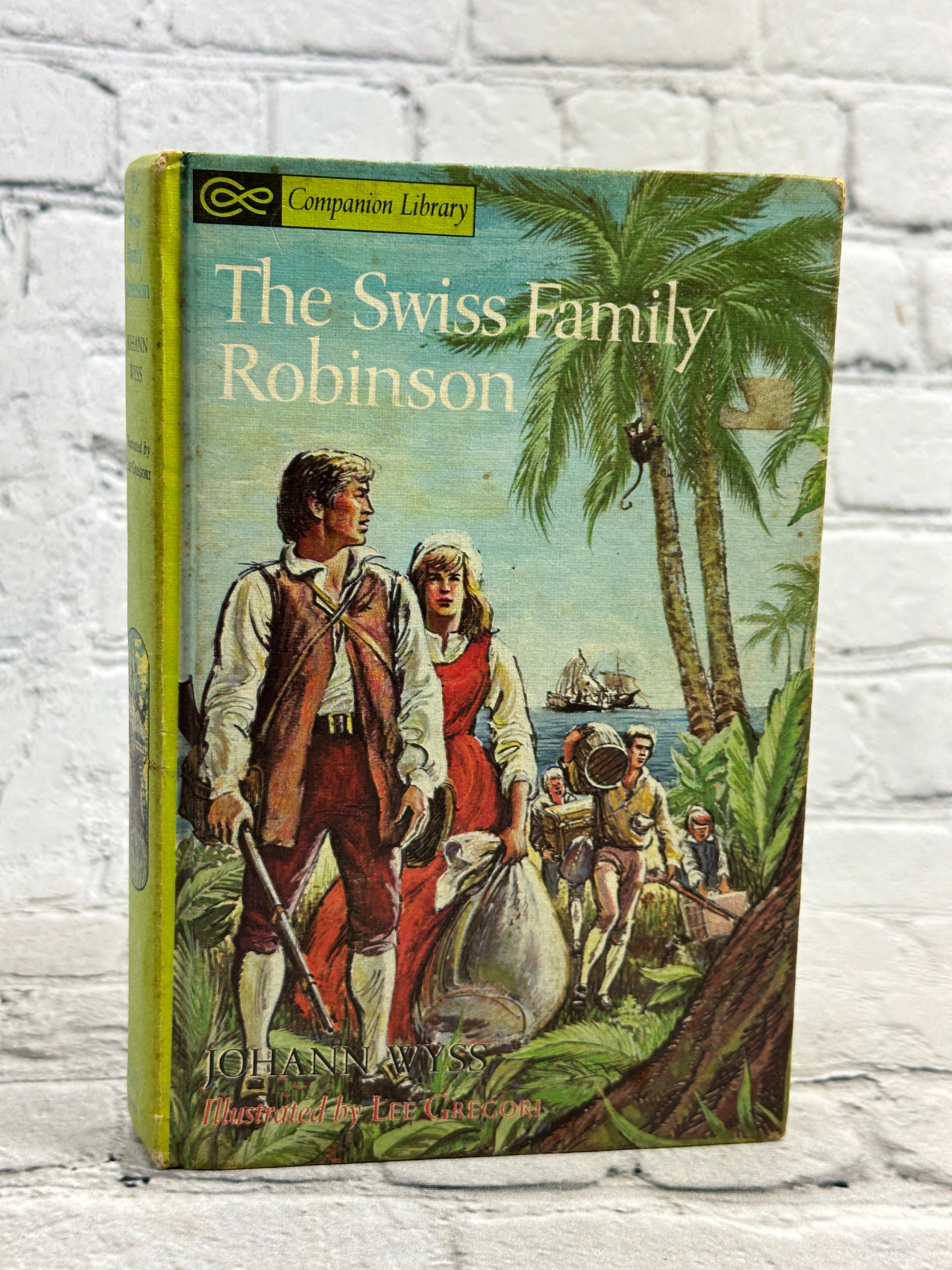 Vintage 1963 Swiss Family Robinson Book Johann Wyss Companion Library