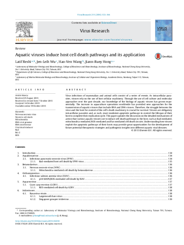 Viral Modulation Of Uprer Controlled Cell Death Pathways Viruses And