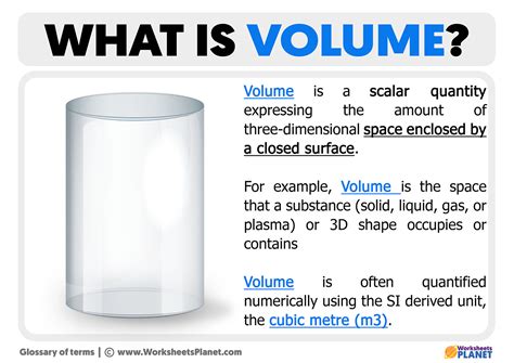 Volume Definition in Science