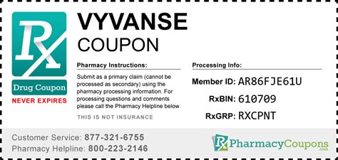 Vyvanse Manufacturer Coupon