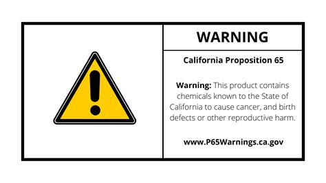 Warning Alcoholic Beverage Exposure Prop 65 Portrait Label