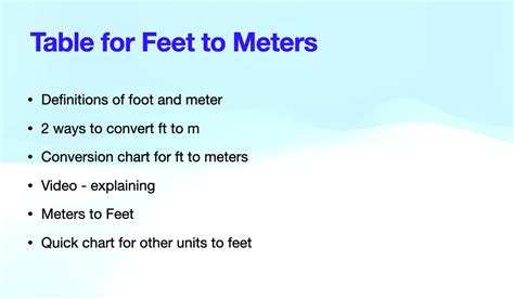 Ways To Convert Feet To Meters