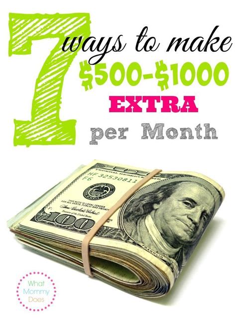 Ways To Make Money How To Earn An Extra 1000 Per Month