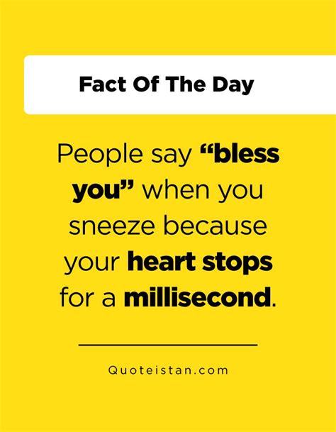 We Say Bless You When You Sneeze Because Your Heart Stops For A Mili