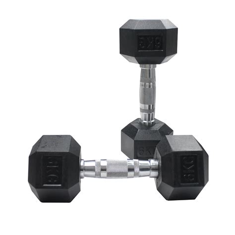 Weights Fixed Rubber Coated Cheap 50Kg Hex Hexagonal Dumbbell 5Kg Kg