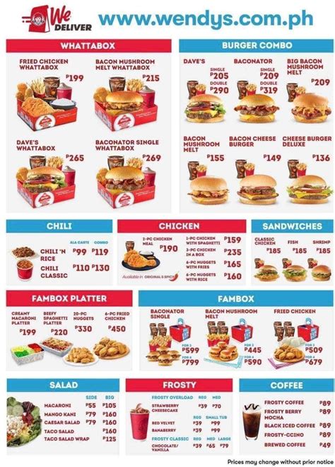 Wendy S Menu With Prices 2024