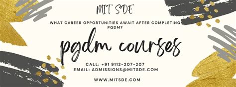 What Career Opportunities Await After Completing Pgdm Mit School Of